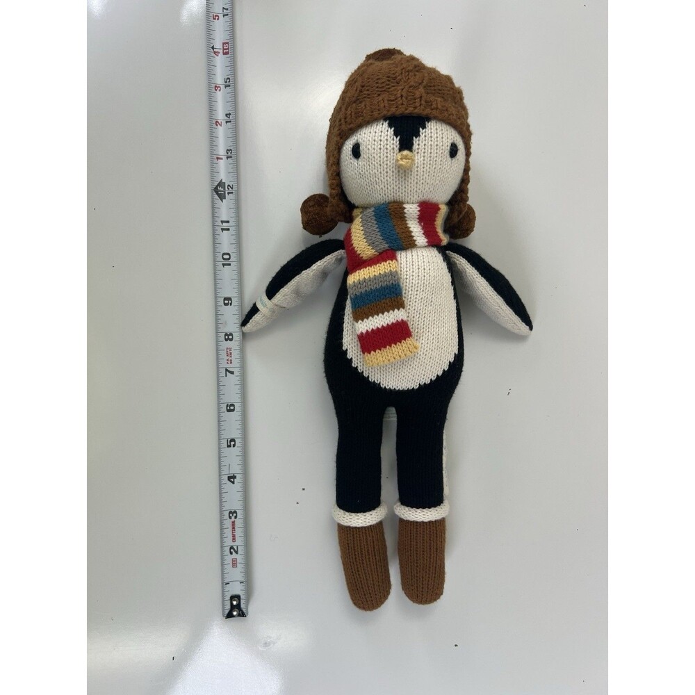 Cuddle & Kind Everest Penguin 15" Hand Knit Stuffed Animal Doll Plush Nursery - Picture 9 of 10
